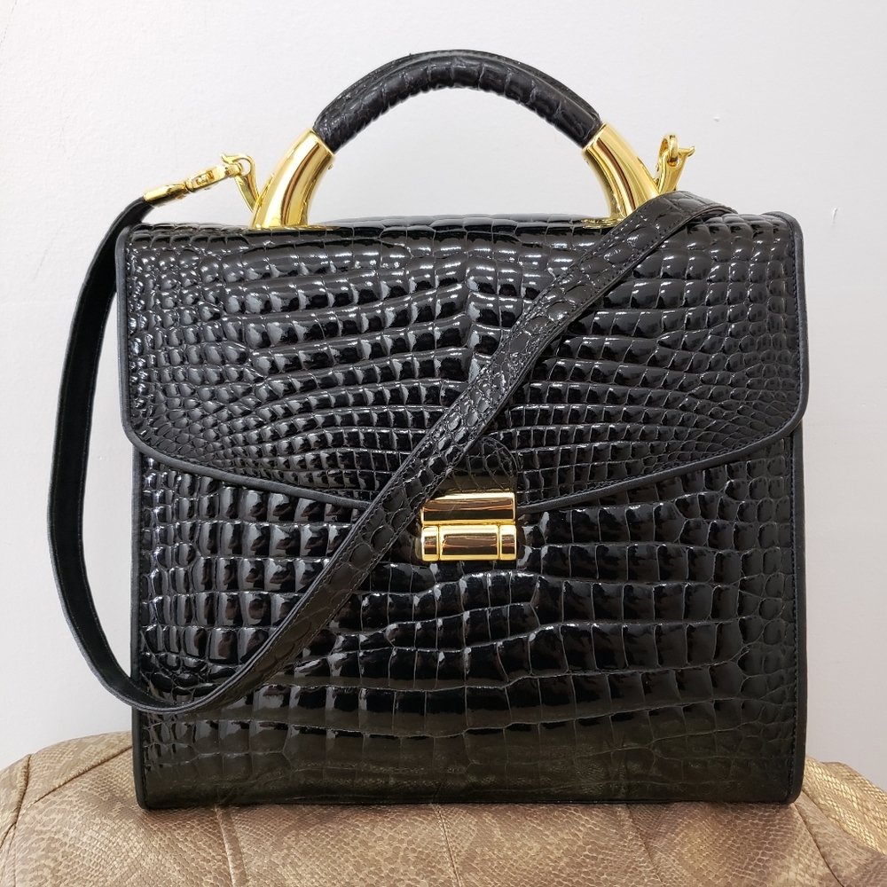 Piero Acutis Vintage patent Ligator Large purse